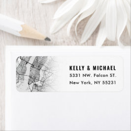 New York City Karta Thmet | Returetikett Returadress Etikett