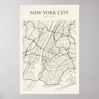 New York City Kartposter Poster