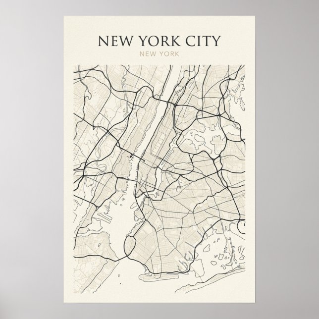 New York City Kartposter Poster (Framsidan)