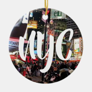 New York City Keepsaké Souvenir-jul Julgransprydnad Keramik