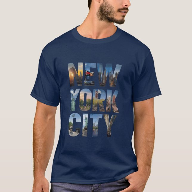 NEW YORK CITY Kollage retro T Shirt (Framsida)