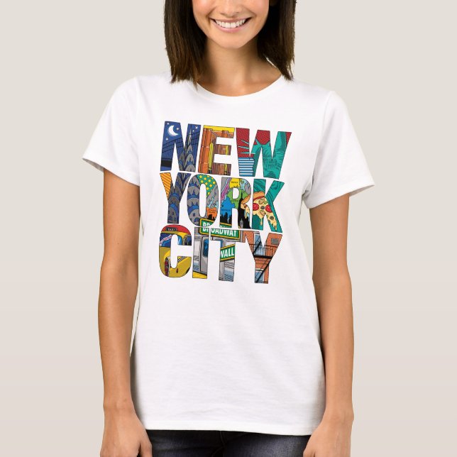 New York City kvinna grundläggande T-tröja T-shirt (Framsida)