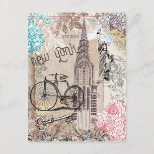 New York City Landmarks Vintage resor Vykort