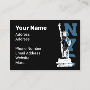 New York City Liberty Statue Design Visitkort