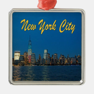 New York City Ljus Julgransprydnad Metall