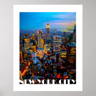 New York City Ljus Poster