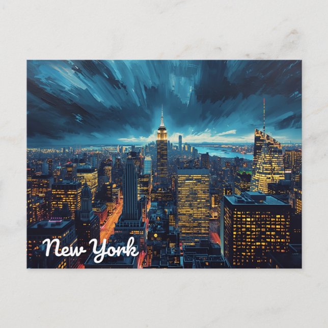 New York City-ljus Vykort (Framsida)