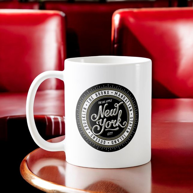 New York City Logotyp på Black Kaffemugg (Skapare uppladdad)