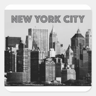New York City Lower-Manhattan Pro Photo Fyrkantigt Klistermärke