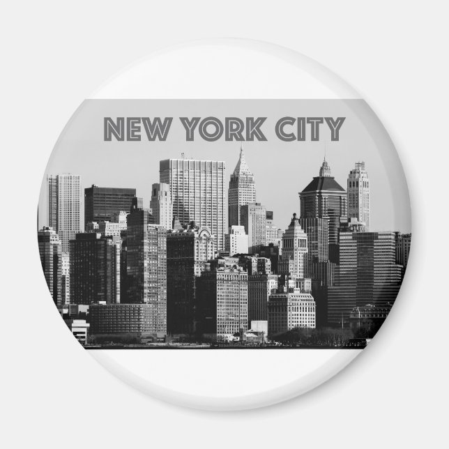 New York City Lower-Manhattan Pro Photo Magnet (Framsidan)