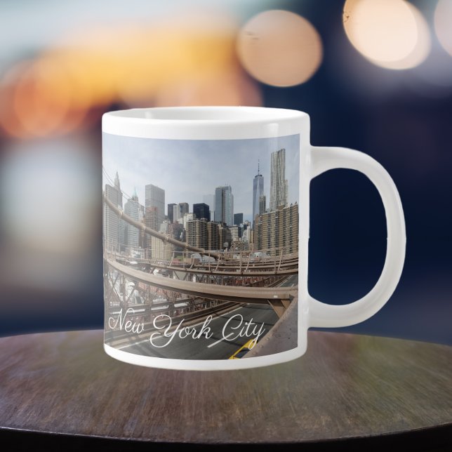 New York City Lower Manhattan Skyline Jumbo Mugg (In Situ)