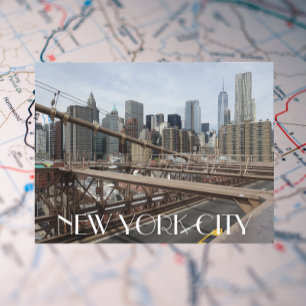 New York City Lower Manhattan Skyline Travel Vykort