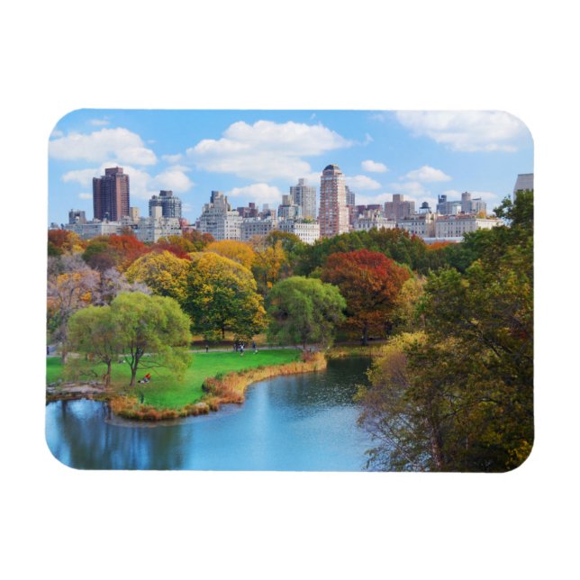 New York City Manhattan Central Park Panorama Magnet (Horisontell)