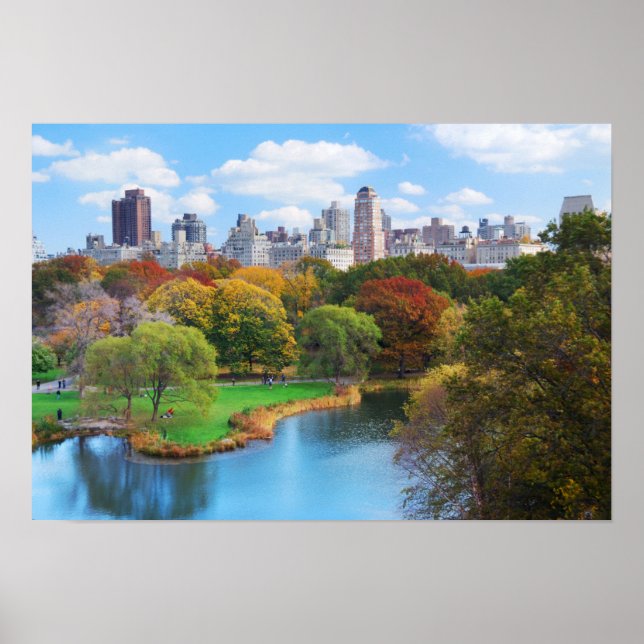 New York City Manhattan Central Park Panorama Poster (Framsidan)