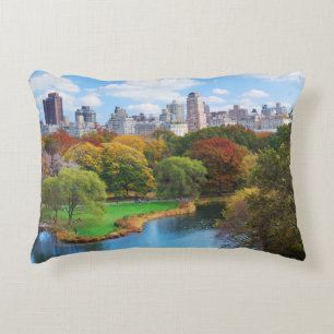 New York City Manhattan Central Park Panorama Prydnadskudde