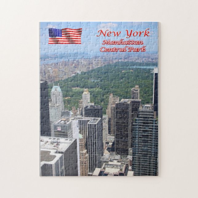 New York City - Manhattan & Central Park - USA - Pussel (Vertikal)