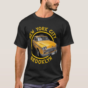 New York City Manhattan Checker Taxi Cab för Big A T Shirt
