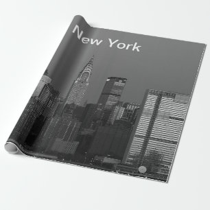New York City Manhattan Empire state Byggande Wra Presentpapper