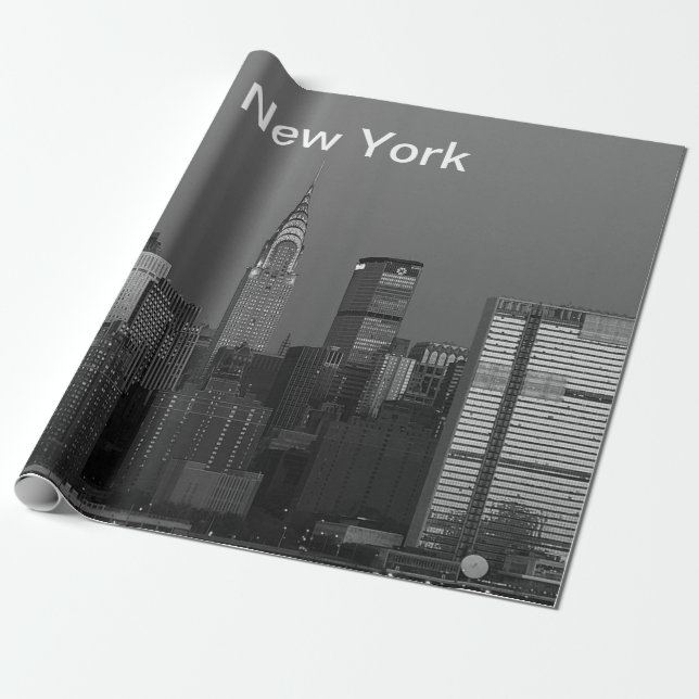 New York City Manhattan Empire state Byggande Wra Presentpapper (Utrullad)