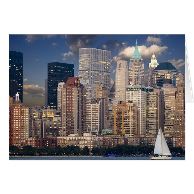 New York City Manhattan Hälsningskort (Framsidan Horizontal)