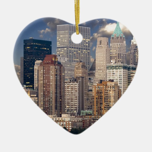 New York City Manhattan Julgransprydnad Keramik (Framsidan)