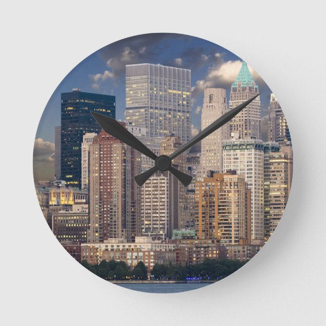 New York City Manhattan Rund Klocka (Framsida)