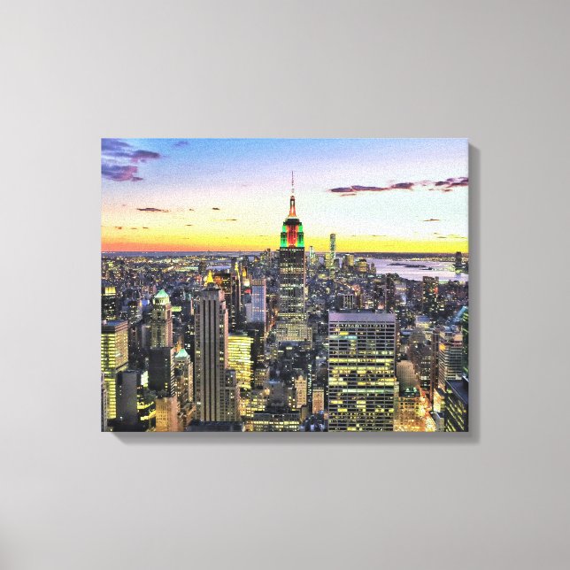 New York City Manhattan Skyline Canvastryck (Framsida)