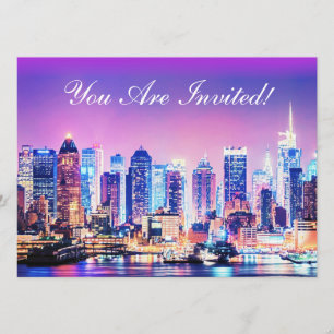 New York City Manhattan Skyline-inbjudan Inbjudningar