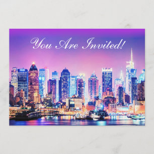 New York City Manhattan Skyline-inbjudan Inbjudningar