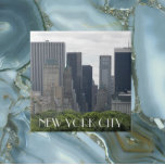 New York City Manhattan Skyline Kakelplatta<br><div class="desc">Keramisk platta med en solbild av Manhattan,  New York City,  som man ser från Central Park. Perfekt för använda som köksbagge! Markera din ruta storlek. Gör en underbar resesuvenir-gåva!</div>