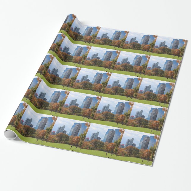 New York City Manhattan skyline panorama betraktad Presentpapper (Utrullad)