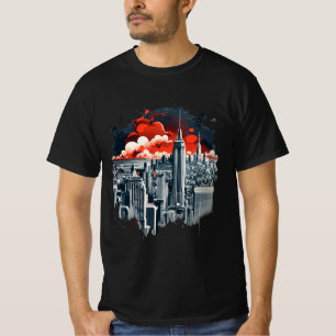 New York City Manhattan skyline T-Shirt-design T Shirt