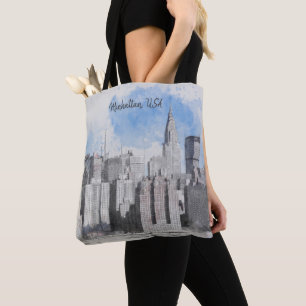 New York City Manhattan Skyline Tygkasse