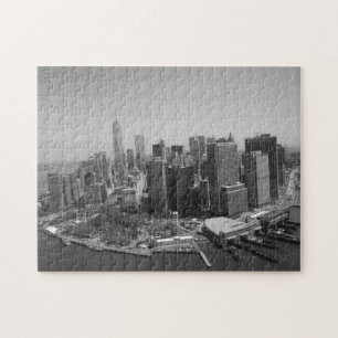 New York City Manhattan Skyscrappers Black White Pussel