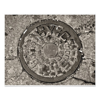 New York City Manhole Cover Fototryck