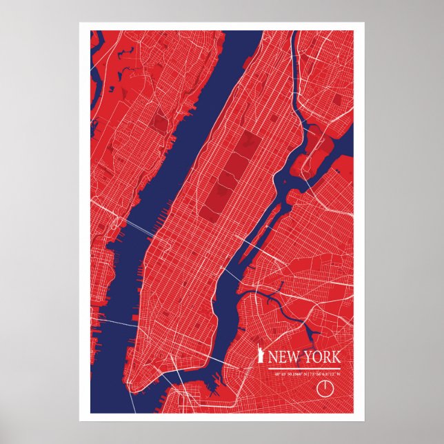 New York City Map Poster (Framsidan)