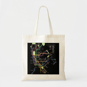 New York City Metro Tunnelbanan Karta Art I Heart Tygkasse