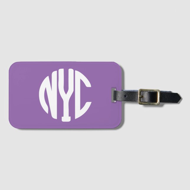 New York City-monogram Bagagebricka (Framsida horisontal)
