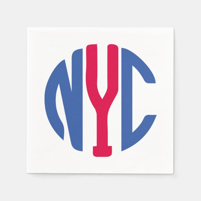 New York City monogram Pappersservett (Framsidan)