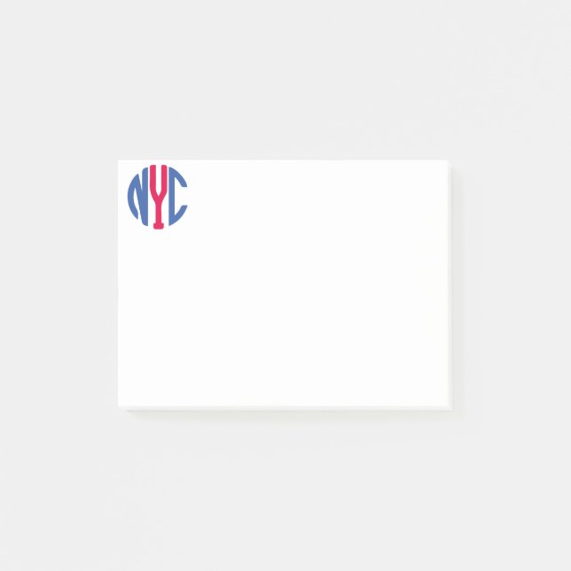 New York City monogram Post-it Block (Framsida)
