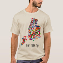 New York City Nations Flaggor Tee Shirt