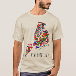 New York City Nations Flaggor Tee Shirt