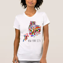 New York City Nations Flaggor Women's T-Shirt