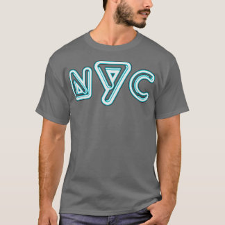 New York City Neon Sigtypografi T Shirt