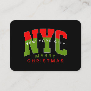 New York City New York God Jul Resa Present Visitkort