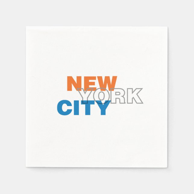 New York City, New York Papper Napkins Pappersservett (Framsidan)