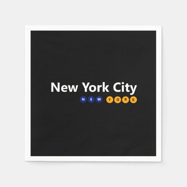 New York City, New York Papper Napkins Pappersservett (Framsidan)