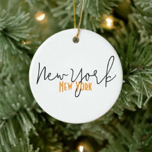 New York City, New York Souvenir Julgransprydnad Keramik