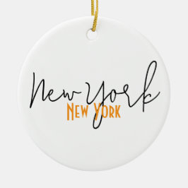 New York City, New York Souvenir Julgransprydnad Keramik