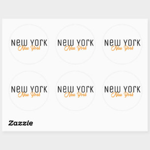 New York City, New York-souvenir Runt Klistermärke